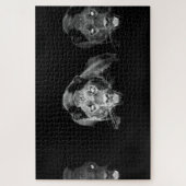 Puzzle Black & White Jaguar - Wild Animals Big Cats (Vertical)