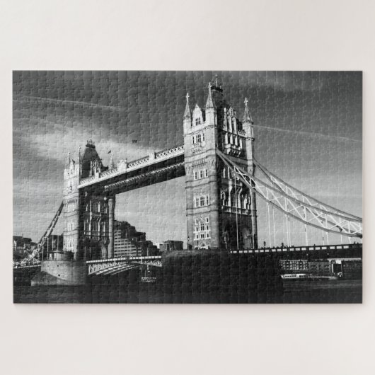 Puzzle Black White London Tower Bridge Art Travel (Horizontal)