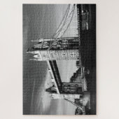 Puzzle Black White London Tower Bridge Art Travel (Vertical)