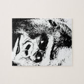 Puzzle Black White Pop Art Gorilla (Horizontal)