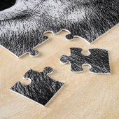 Puzzle Black & White Wolf Artwork (Côté)