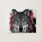 Puzzle Black & White Wolf Eye Artwork (Horizontal)