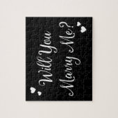Puzzle Black Will You Marry Me Gothic Mariage Proposition (Vertical)
