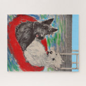 Puzzle Blackie et Whitie sur un radeau (Horizontal)