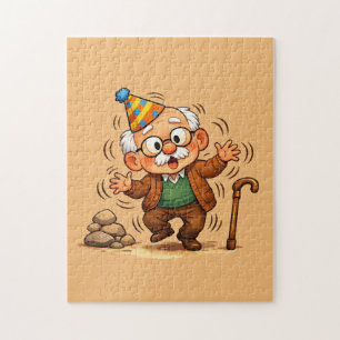 Puzzle Blague de grand-père grincheux qui se lève trop vi