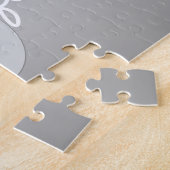 Puzzle Blanc Cursive & Monogramme Gris | Couleurs Modifia (Côté)
