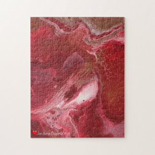 Puzzle Blanc de cuivre rouge Abstrait