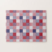 Puzzle Blanc de patchwork americana des Etats-Unis et (Horizontal)