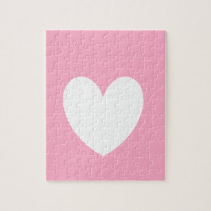 Puzzle blanc de photo de coeur