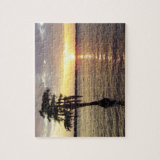 Puzzle blanc du lac OR (Vertical)