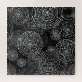 Puzzle Blanc Noir : Formes Rondes Simples. (Horizontal)