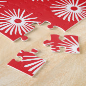 Puzzle Blanc noir, texture florale abstraite. (Côté)