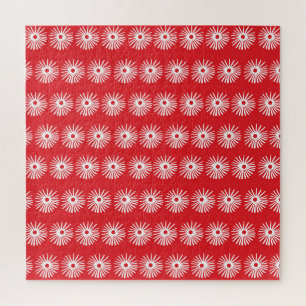 Puzzle Blanc noir, texture florale abstraite.