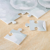 Puzzle Blanc Ocean Mousse de Mer Bleu Coquilles Perles (Côté)