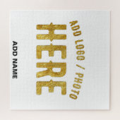 PUZZLE BLANC PERSONNALISABLE MODERNE ET DE STYLE, MARQUE  (Horizontal)