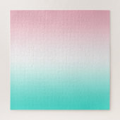 Puzzle Blanc rose et turquoise (Vertical)