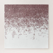 Puzzle Blanc rose Ombre de parties scintillantes d'or de (Vertical)