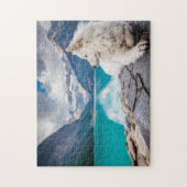 Puzzle Blanc Sibérien Husky Canada Lake (Vertical)