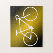 Puzzle blanc simple de silhouette de bicyclette (Vertical)