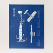 Puzzle Bleriot XI - Plan de dessin plan d'avion ABD (Vertical)