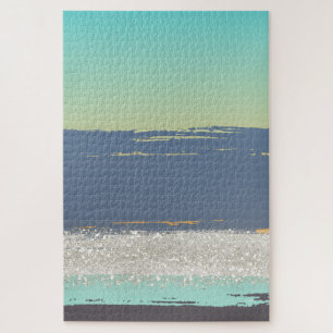 Puzzle Bleu Abstrait