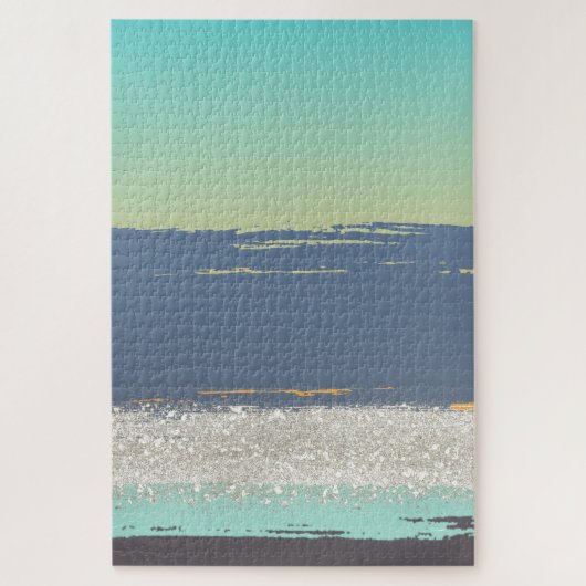 Puzzle Bleu Abstrait (Vertical)