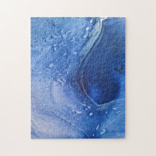 Puzzle bleu abstrait