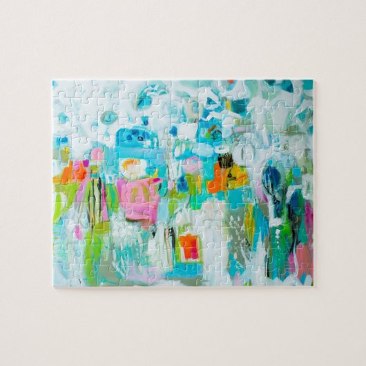 Puzzle Bleu Abstrait (Horizontal)