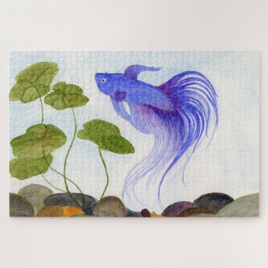 Puzzle bleu Betta Fish Jigsaw (Horizontal)