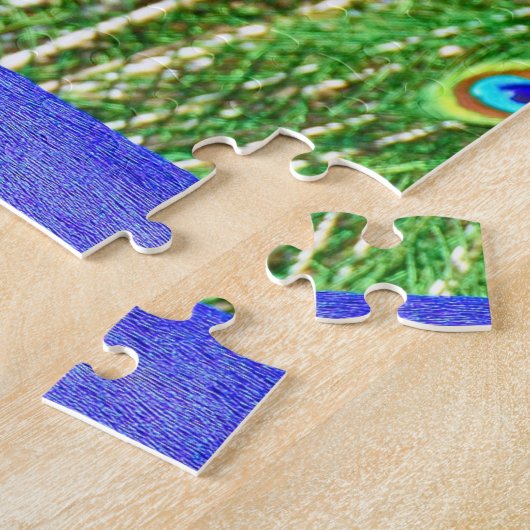 Puzzle bleu brillant Peacock Jigsaw (Côté)