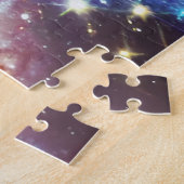 Puzzle Bleu cosmique et violet avec noyau étoilé central (Côté)