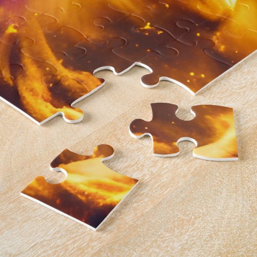 Puzzle Bleu cosmique Nébuleuse pourpre rouge éclate dans (Côté)