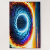 Puzzle Bleu cosmique Orange Hurricane Galaxie dans l'espa (Vertical)