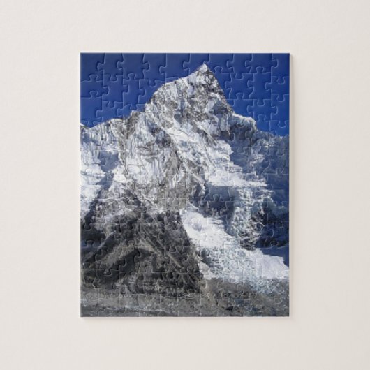 Puzzle bleu d'abrégé sur montagnes du mont Everest (Vertical)