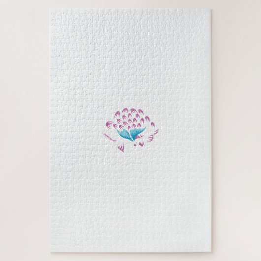 Puzzle Bleu de Cornflower clair, Ciel Mégenta, Fille (Vertical)