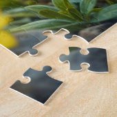 Puzzle Bleu de poulet moelleux jaune soleil - Oiseau aux  (Côté)