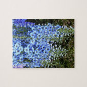 Puzzle Bleu Delphinium Fleurs Florales Jardin Nature (Horizontal)