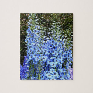 Puzzle Bleu Delphinium Fleurs Florales Jardin Nature