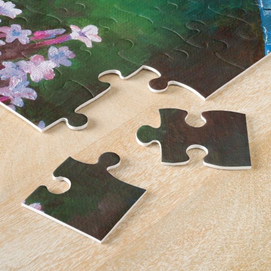 Puzzle Bleu Dragonfly Repose Sur L'Ail Sauvage (Côté)