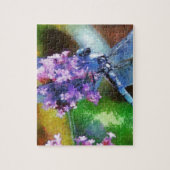 Puzzle Bleu dragonfly sur Garlic Dot Art sauvage (Vertical)