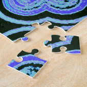 Puzzle bleu électrique Coeurs et étoiles Puzzle (Côté)