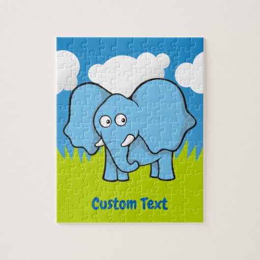 Puzzle bleu éléphant puzzle (Vertical)