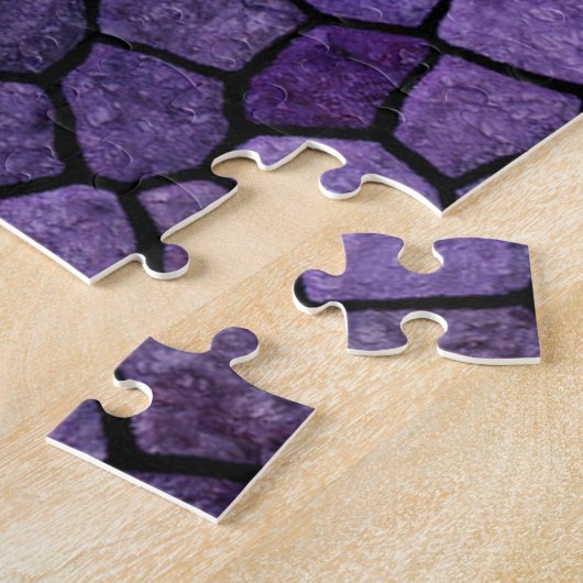 Puzzle Bleu encrier pavé patchwork motif terrazzo (Côté)