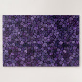 Puzzle Bleu encrier pavé patchwork motif terrazzo (Horizontal)
