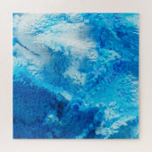 Puzzle Bleu et blanc Mélange d'art Abstrait (Horizontal)