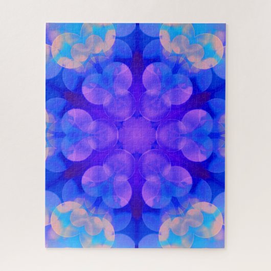 Puzzle Bleu et rose Gradient Pastel Bubble Art (Vertical)