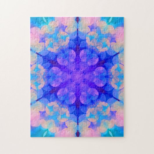 Puzzle Bleu et rose Gradient Pastel Bubble Art (Vertical)