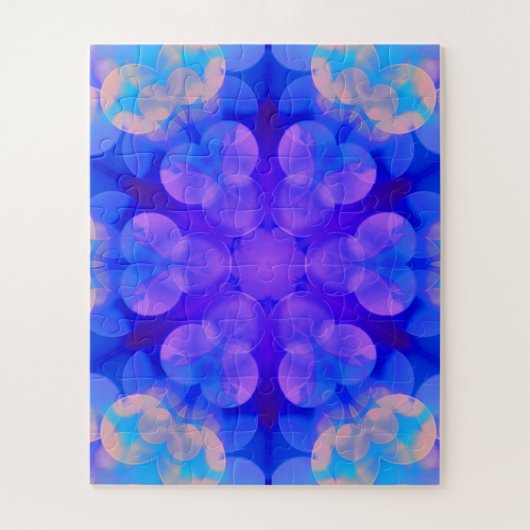 Puzzle Bleu et rose Gradient Pastel Bubble Art (Vertical)