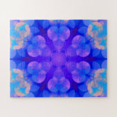 Puzzle Bleu et rose Gradient Pastel Bubble Art (Horizontal)