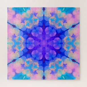 Puzzle Bleu et rose Gradient Pastel Bubble Art